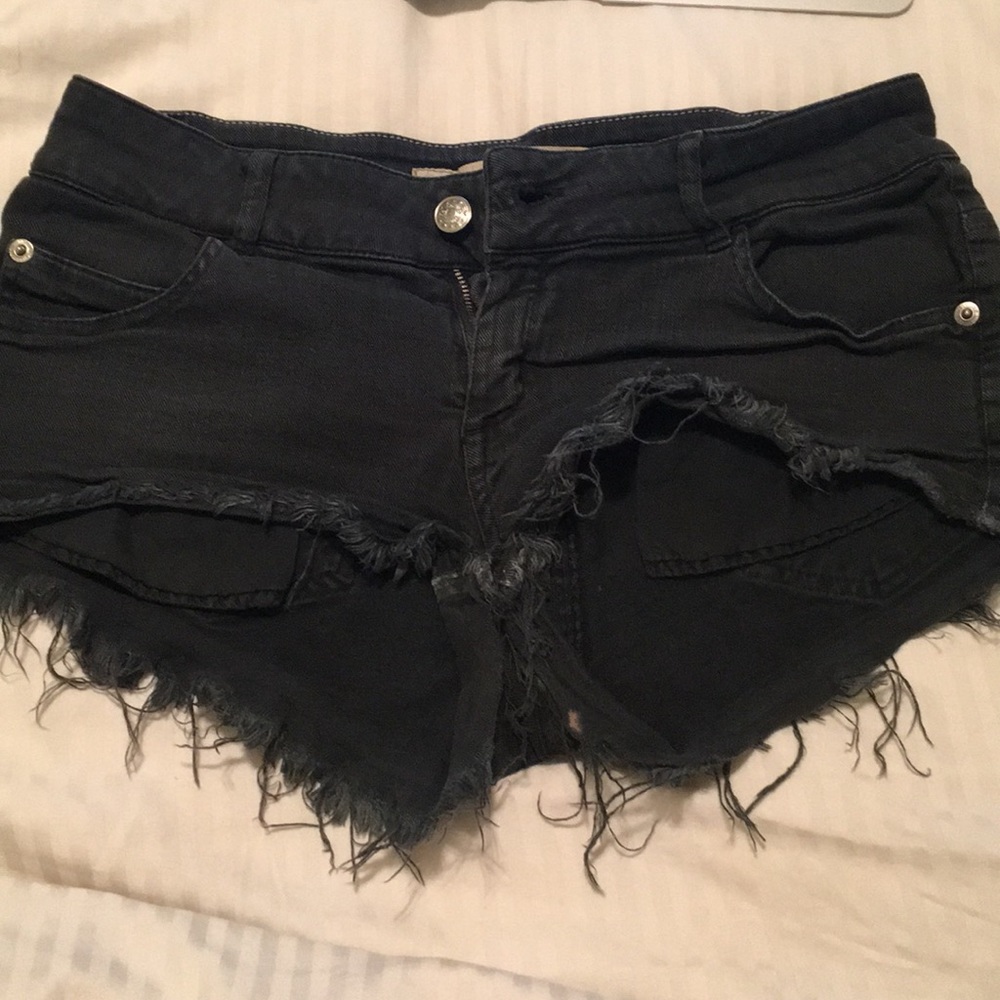 Brandy Melville Black Denim Shorts